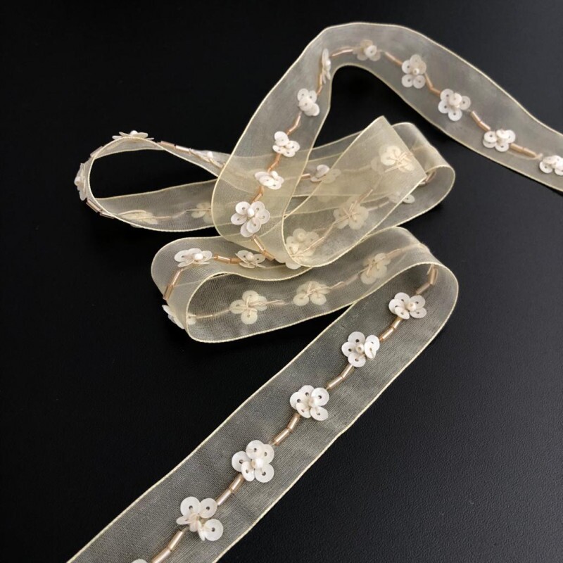 Faixa de Organza Bordada 11