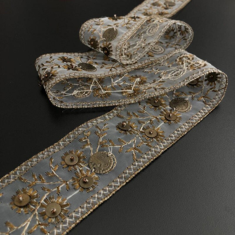 Faixa de Organza Bordada 12