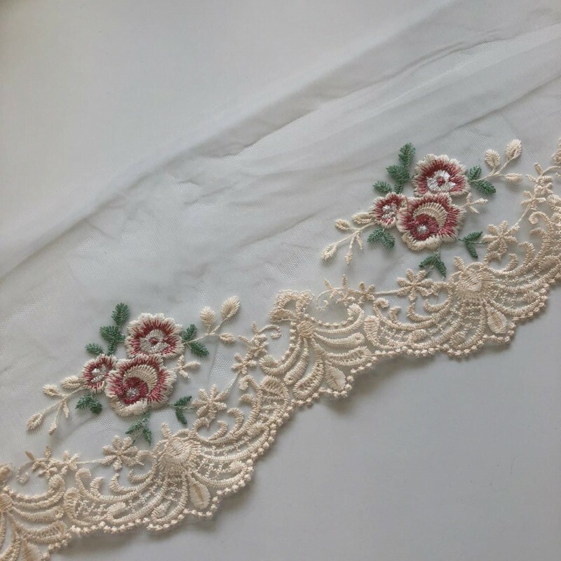 Barrado de Tule com Guipure Barrado de Tule com Guipure