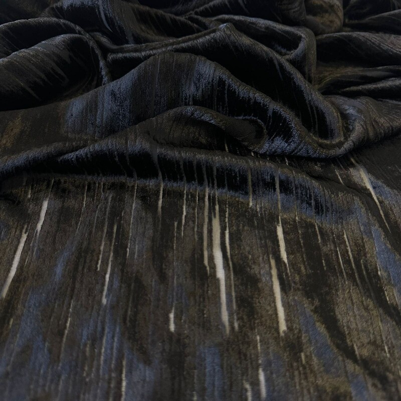 Veludo Devorê - Preto