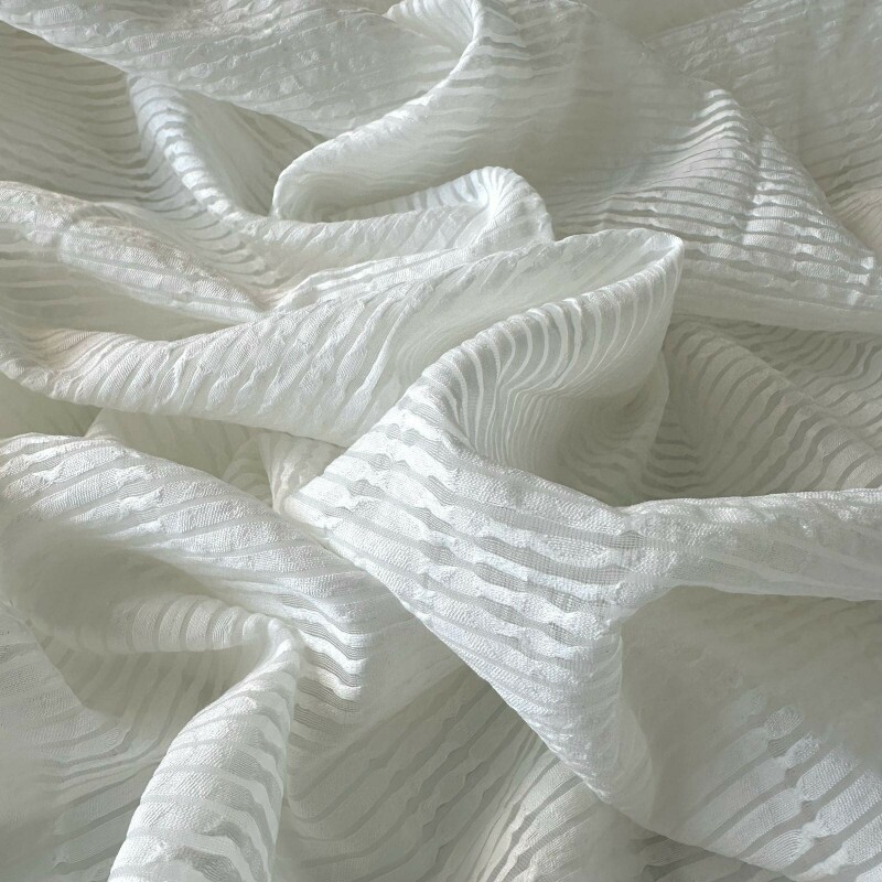 Organza Devorê - Off White 