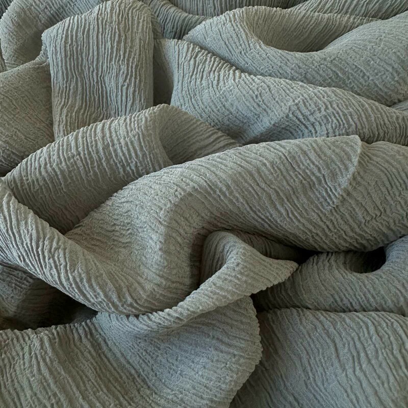 Chiffon de Seda Pura - Verde Cimento (Werner) 