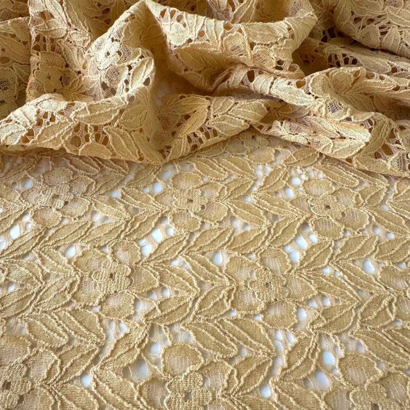 Renda de Algodão - Pastel