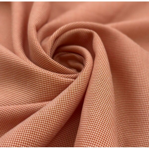 Viscose Texturizada - Laranja / Off White - Fio Tinto