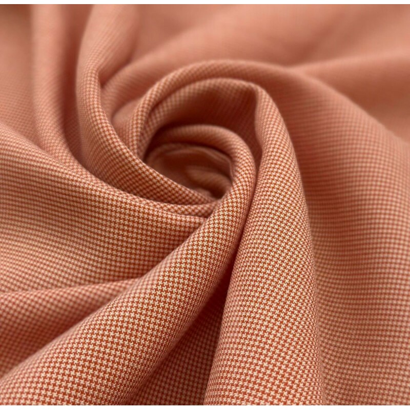 Viscose Texturizada - Laranja / Off White - Fio Tinto