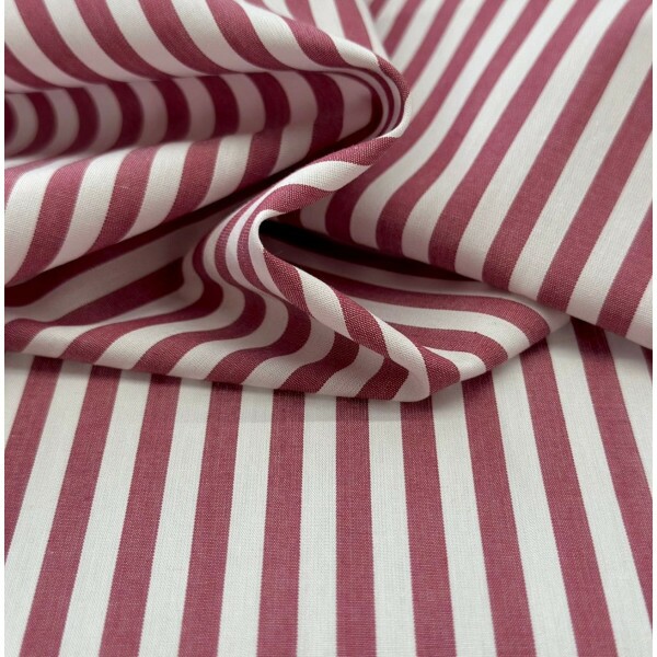 Tricoline Clássico - Fio Tinto - Vermelho - Branco 