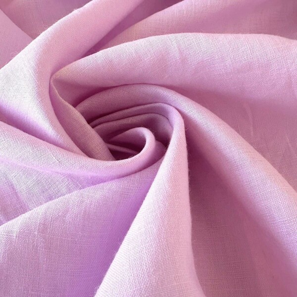 Cambraia de Linho Puro - Levemente Encorpada - Rosa Pastel