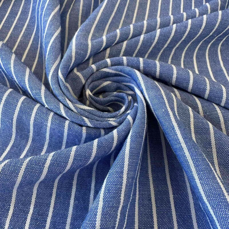 Algodão Veraneio Azul - Fio Tinto 