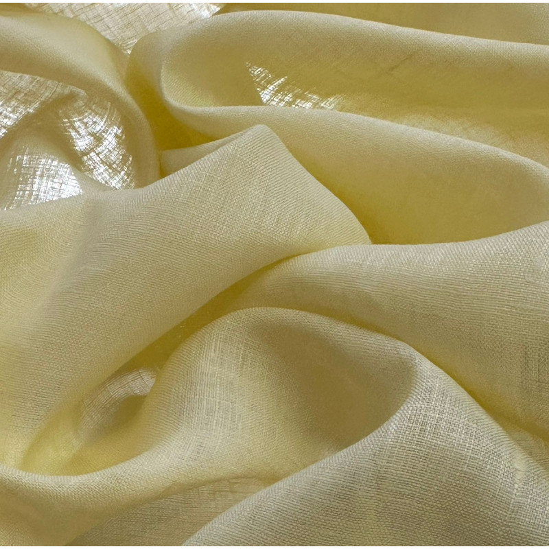 Cambraia de Linho Sustentável - Amarelo Bebê 