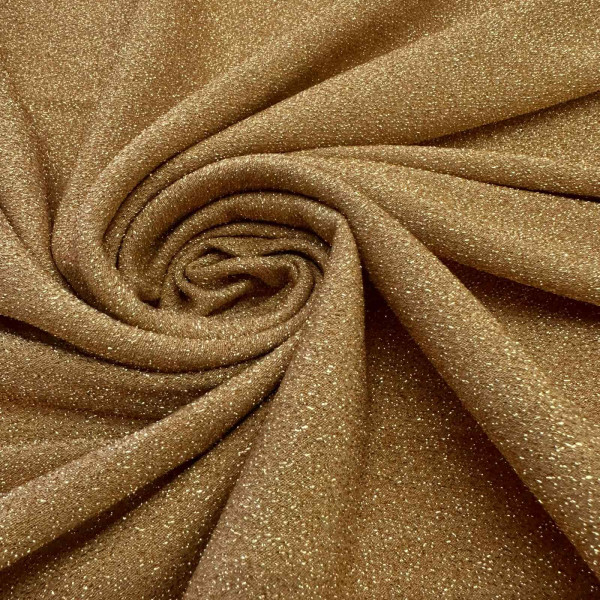 Malha de Algodão com Lurex - Nude / Gold 