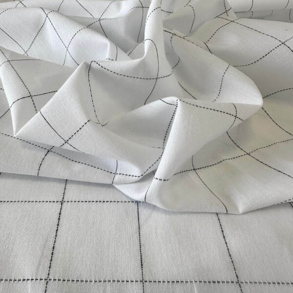 Cambraia Grid Pespontada