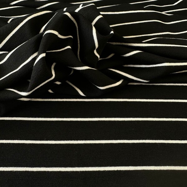 Viscolycra Minimal - Preto e Off - Fio Tinto
