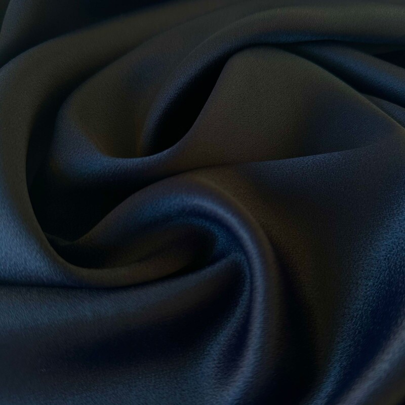 Último Corte - 1,05m - Crepe Patou de Acetato - Marinho Noite