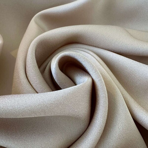 Crepe de Viscose Bege - Dupla Face