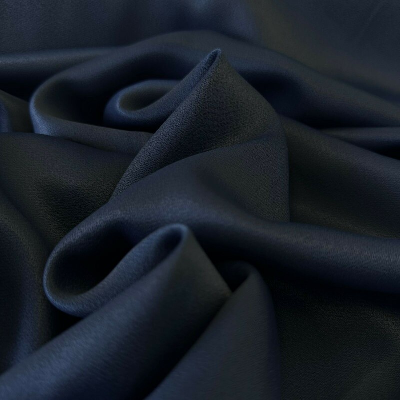 Último Corte - 1,10m - Crepe Patou de Acetato 6 - Azul Marinho