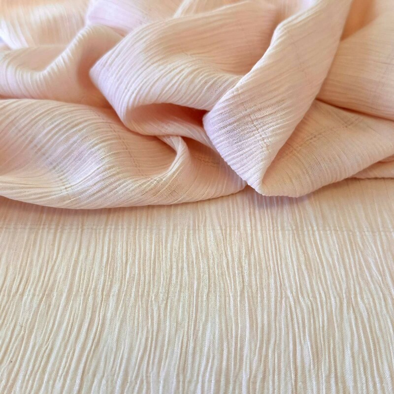 Chiffon Boho Metalizado - Rosa Chá 
