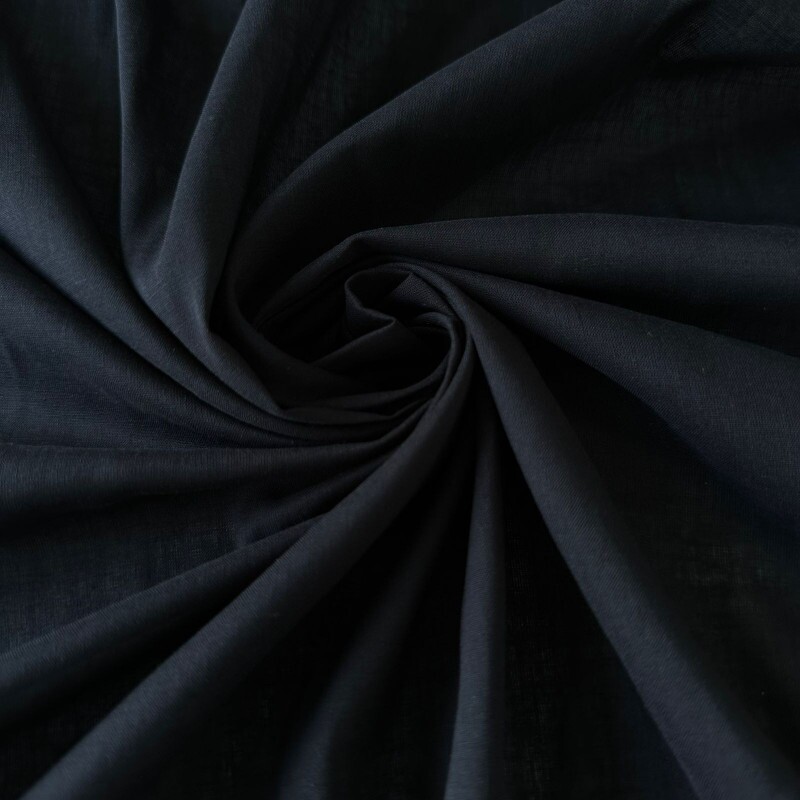 Voil de Algodão - Preto Estonado