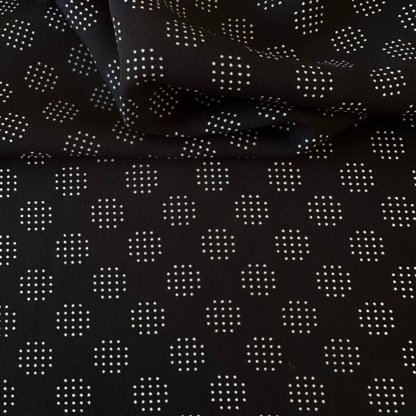 Crepe Mousse - Preto / Off - Est 202