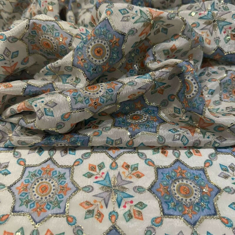 Raj - Bordado Indiano - Azul 