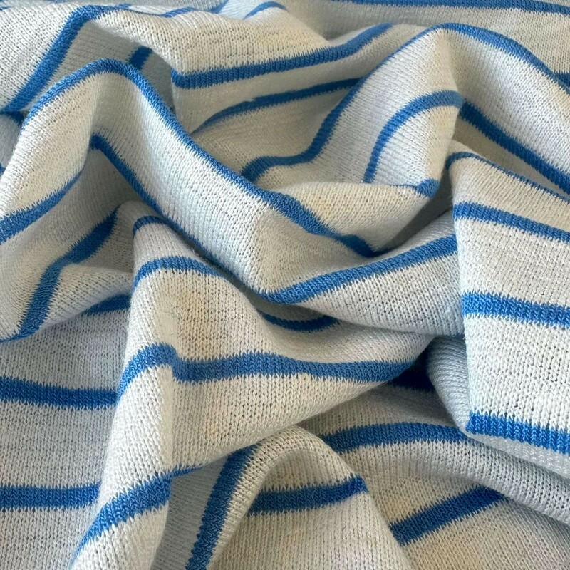 Malha Flamê Minimalista - Azul / Off