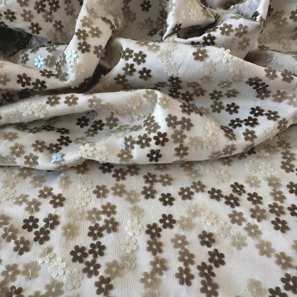 Jersey Bordado com Paetês 