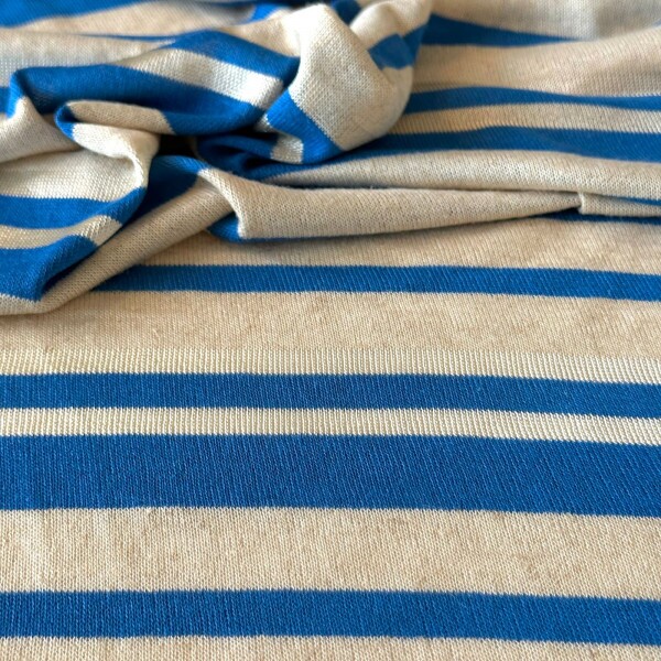 Tricot Minimalista - Natural / Azul 