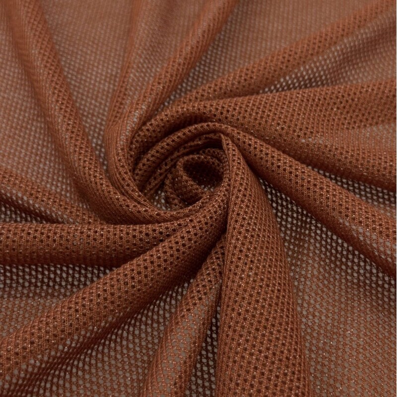 Tricot Armani - Terracota com Fios de Lurex Prata 