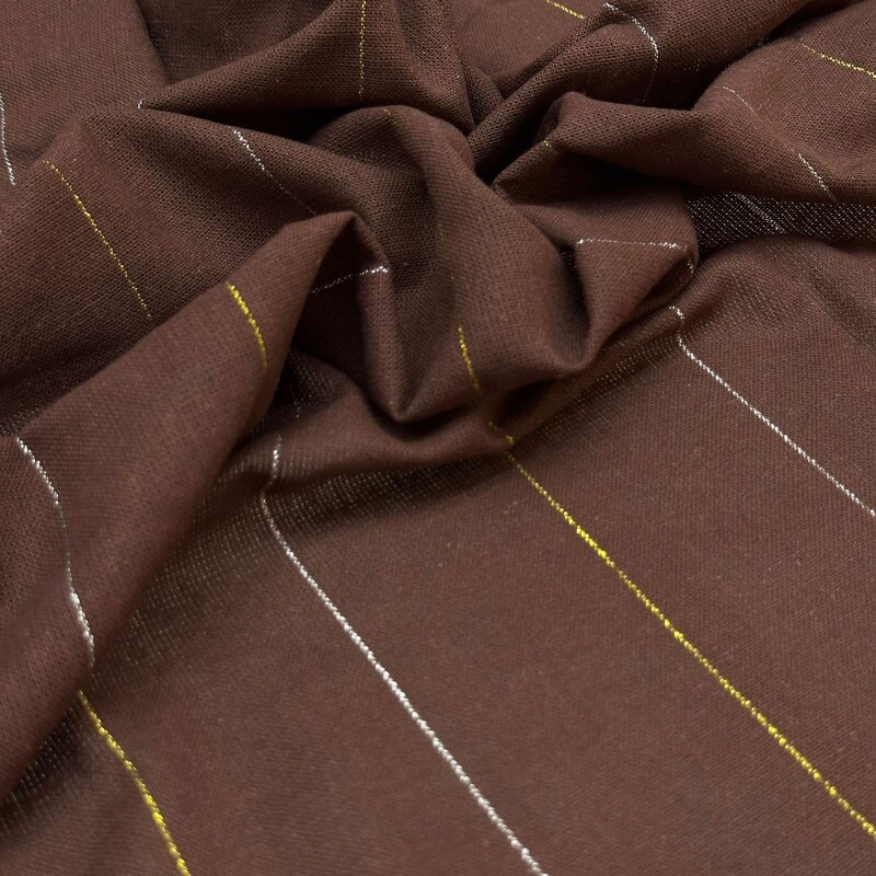 Último Corte - 80cm - Viscolinho Maquinetado com Fios de Lurex 