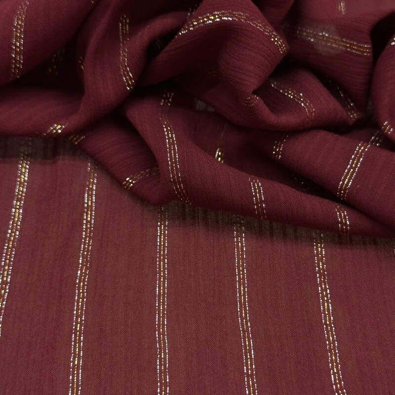 Último Corte - 1,40m - Chiffon Marroquino - Vinho