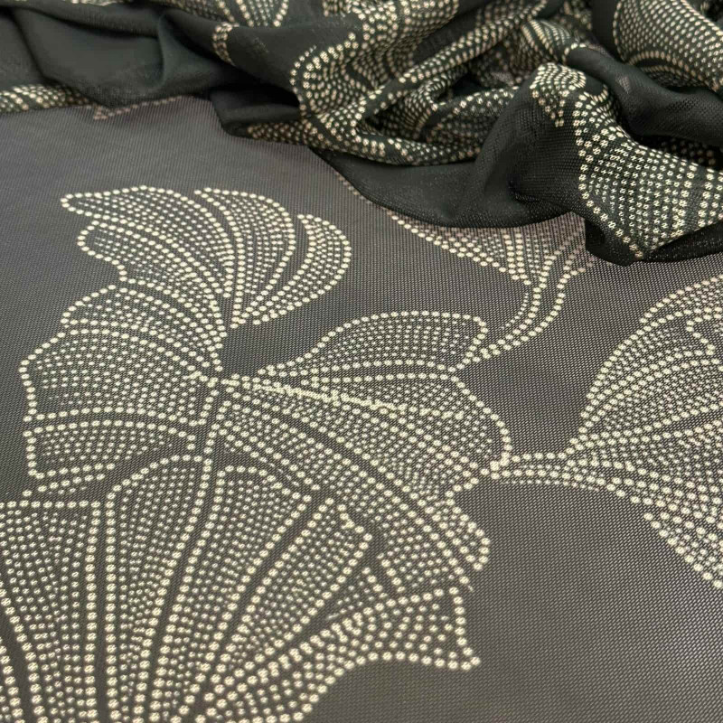 Tule de Malha - Folhagens