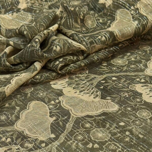 Seda Pura Estampada - Jardim Oriental Seda Pura Estampada - Jardim Oriental