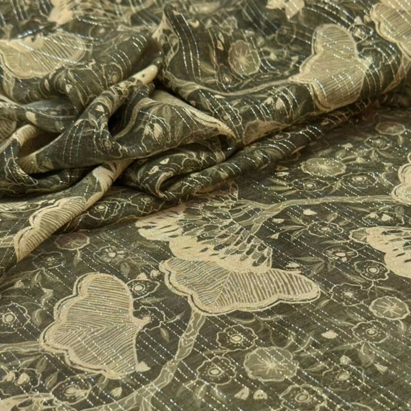 Seda Pura Estampada - Jardim Oriental Seda Pura Estampada - Jardim Oriental