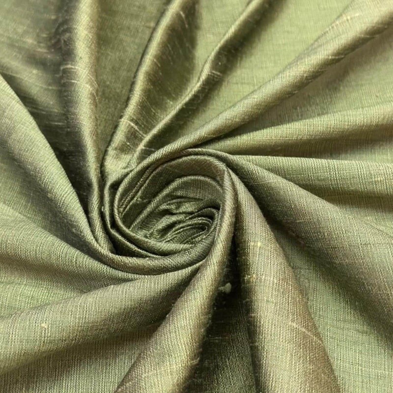 Shantung de Seda Pura - Verde Sage