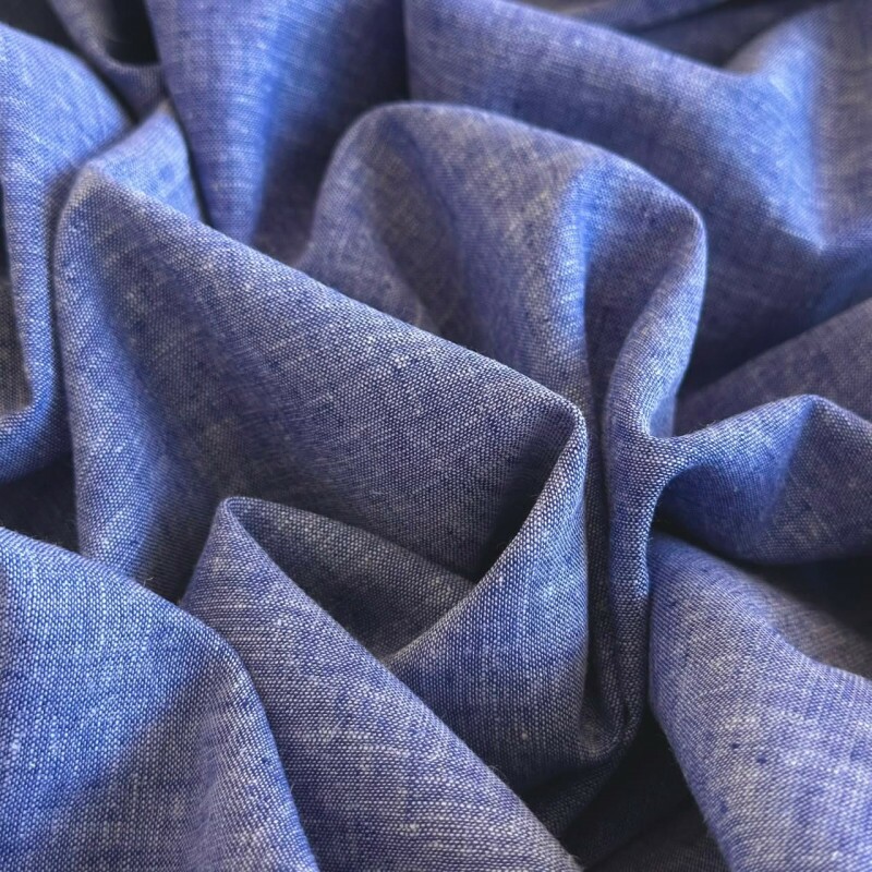 Cambraia de Linho Jeans - (Fio Tinto)