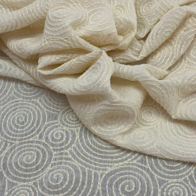 Chiffon Boho Bordado - Off / Crú 