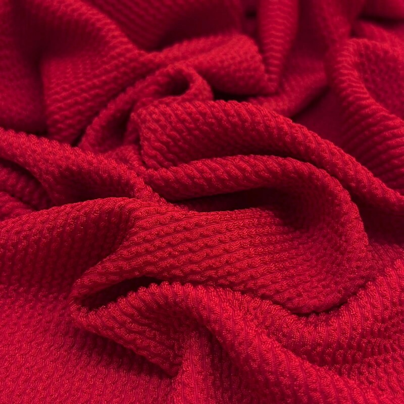 Último Corte - 2,30m - Malha Encorpada Nervurada - Vermelho Ferrari Último Corte - 2,30m - Malha Encorpada Nervurada - Vermelho Ferrari