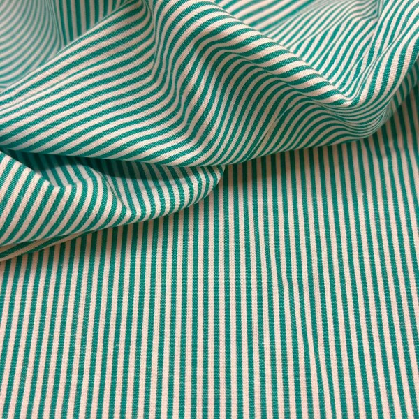 Último Corte - 55cm - Tricoline Mini Verde - Fio Tinto Último Corte - 55cm - Tricoline Mini Verde - Fio Tinto