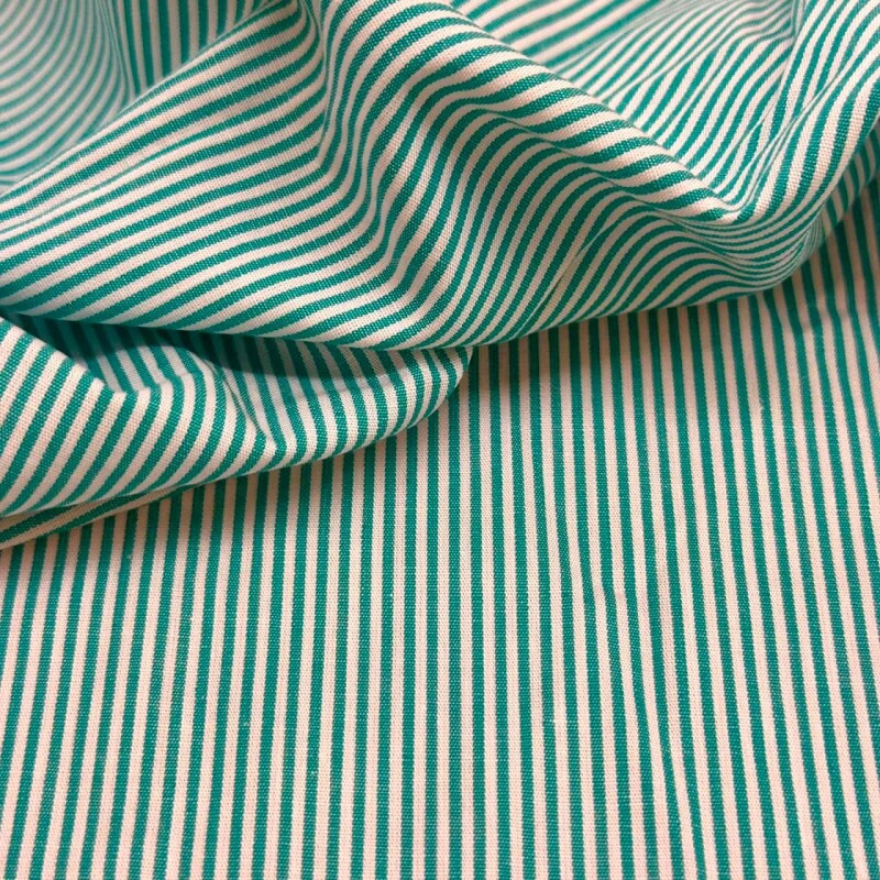 Último Corte - 55cm - Tricoline Mini Verde - Fio Tinto Último Corte - 55cm - Tricoline Mini Verde - Fio Tinto
